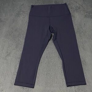 Lululemon Wunder Leggings Under Womens 8 Navy Crop High-Rise Full On luon 21"